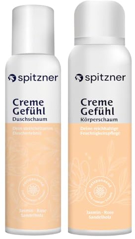 Spitzner Körperpflege-Set CremeGefühl, 2-tlg., 1x Duschschaum 1x Körperschaum