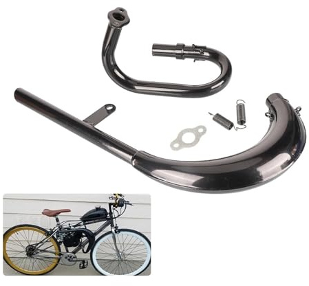 Pot d’échappement Moto Silencieux D'échappement À Tube Fendu pour Moteur 2 Temps 50cc, 66cc, 80cc, 100cc, Moteur À Essence, Pièces Modifiées pour Moto