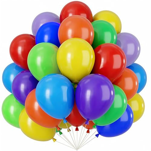Luftballon Girlande Bunt, 60 Stück 12 Zoll Regenbogen luftballons, Pastell Luftballons Geburtstag Set, Pastell Latex Ballons Set für Geburtstag Hochzeit Festival Jahrestag Party Deko