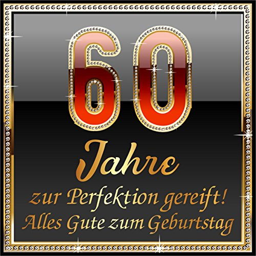 3 St. Aufkleber Original RAHMENLOS® Design: Selbstklebendes Flaschen-Etikett zum 60. Geburtstag: 60 Jahre zur Perfektion gereift!