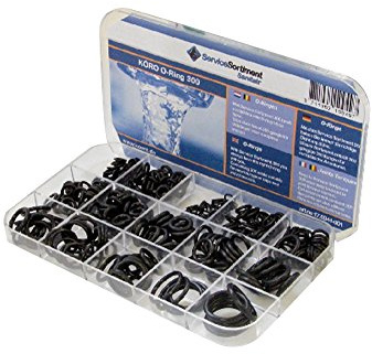 KÖRO O-Ring Sortiment in praktischer Kunststoff-Box - 300 Stk. sortiert/Dichtungsringe/Dichtungs-Set