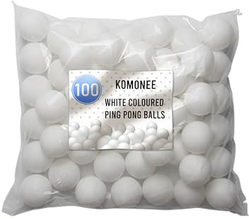 100 x White Ping Pong Balls Table Tennis 40mm No Logos Plain Ideal for Cat Dog Pet Toy School Crafts