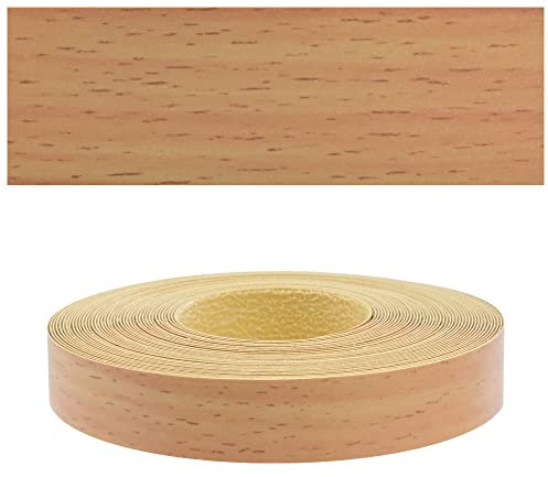 Mprofi MT® Kantenumleimer Buche Bavaria | 22 mm x 5m | Melamin Kantenband | Bügelkante für Möbel & Regale | Kantenumleimer mit Schmelzkleber | Bügelkante für Möbel & Regale – 1207/22/5