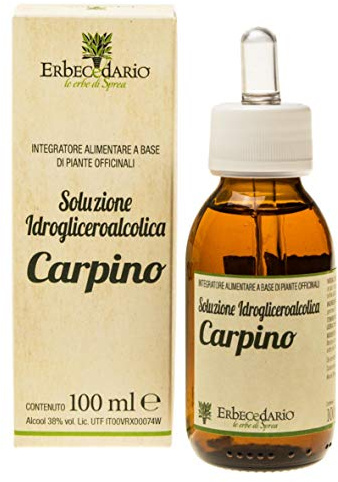 Carpino gemmoderivato, Integratore Fluidificante naturale per il Benessere delle Vie Respiratorie, Soluzione Idrogliceroalcolica con gemme del carpino 1 Flacone 100ml