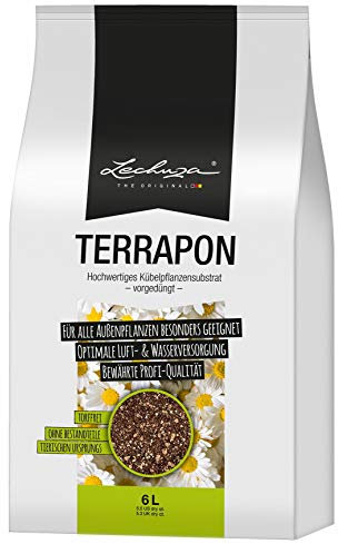 LECHUZA TERRAPON Peat-Free Compost for Outdoor Plants Organic Perlite Potting Soil for Garden or Indoor Plants 6L