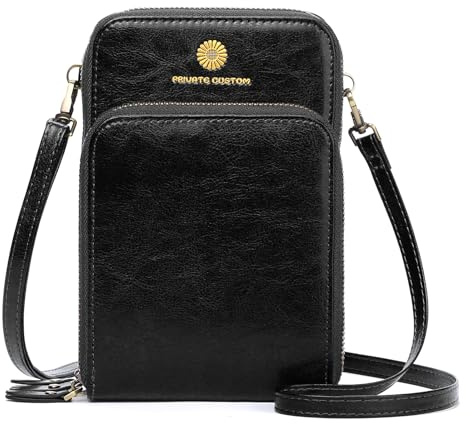 SENDEFN Handytasche zum Umhängen - Handy Umhängetasche Damen Handytasche Leder Handytasche mit Geldbörse zum Umhängen mit Kartenfächer Abnehmbar Schultergurt für Handy