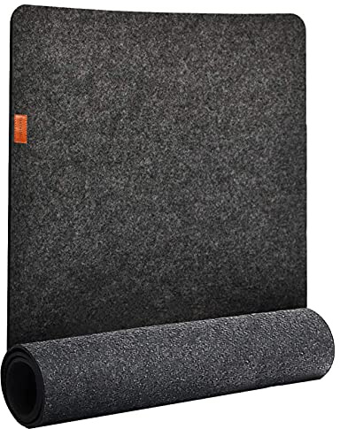 Tischläufer aus Filz,Tischband 30cm x 100cm | Tischlaufer,Platzdeckchen,Tischuntersetzer,Hitzebeständiges Rutschfestes Tischset Dunkelgrau