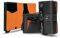 SLim Porta Carte di Credito Schermato Portafoglio Uomo Rfid Portatessere Anticlonazione Donna Portacarte Uomo (Nero e Arancio, Con Zip)