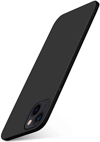 moex Alpha Case für Apple iPhone 13 Mini Hülle Stoßfest und Leicht Handyhülle Extra Dünn, Super Slim Schutzhülle Ultra Air Hybrid PC Hardcase aus Kunststoff - Matt Schwarz