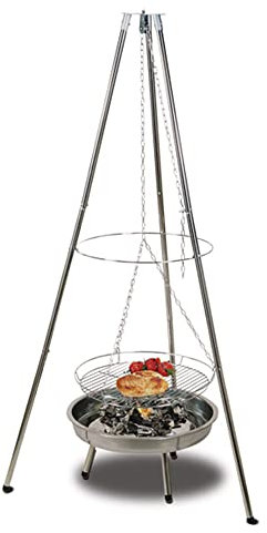 Barbecue girevole con braciere Scout, regolabile in altezza, diametro 55 cm, altezza 165 cm