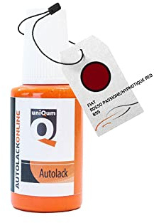 uniQum Autolack Lackstift fürs Auto für FIAT Rosso Passione/HYPNOTIQUE RED 895 Autolack Reparatur 30 ml