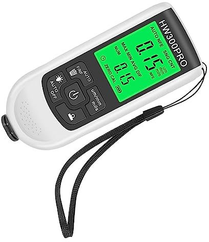 MUSISALY Lackdickenmessgerät Auto-schichtdickenmessgerät Tester Mit Hintergrundbeleuchtung Für Magnetische Und Nichtmagnetische Beschichtungen