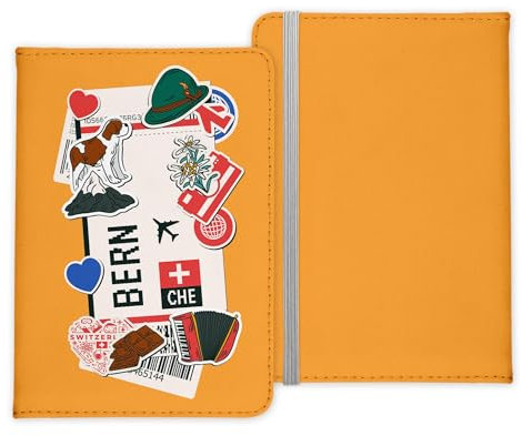 22Feels Bern Souvenir Reisepasshülle Organizer Reisen Gadgets Schweiz Europa Urlaub Kunst-Leder Etui Cover Frauen Männer Kinder