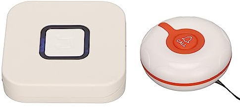 Notrufsystem für Senioren, Wasserdicht IP55-330m Reichweite, 38 Klingeltöne & Lautstärkeregelung, Tragbarer Hausnotruf für Pflegebedürftige & Ältere (Caregiver Pager)