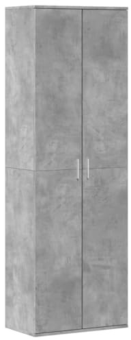 vidaXL Aparador Alto Madera de ingeniería Gris hormigón 60x35x180 cm