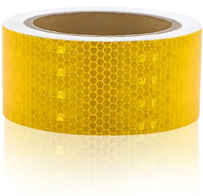 kingsea Bande réfléchissante autocollante orange - 5 cm x 10 m - Film réfléchissant de haute intensité - Pour remorques, vélos, postes d'avertissement, étanchéité