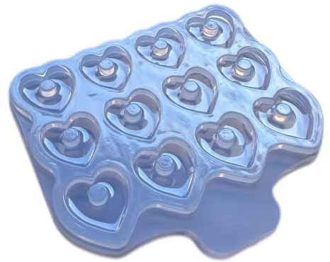 Moules en silicone pour travailler avec de la résine époxy et UV. 20mm. Forme petite cœur.