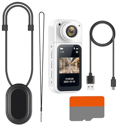 Videocamera per il corpo del pollice, dispositivo di registrazione compatto impermeabile a 180° | Fotocamera sportiva con registrazione audio video | Videocamera elettronica Sport Video per