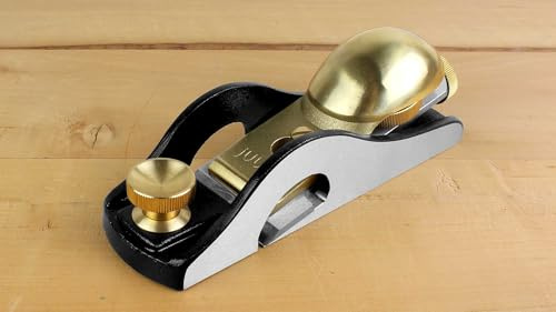 Einhand-Simshobel, Eisenguss/Messing, 44mm Hobelkörperbreite, 163mm Länge, 3mm Eisendicke, 61-63 HRC, 760g, jUUMA