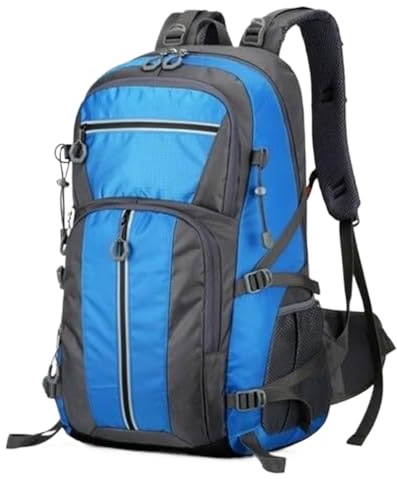 TOTIKI Backpacking 50L Camping Rucksack Leichte Wandern Trekking Für Männer Frauen Outdoor Bergsteigen Trekkingrucksack(Baby Blue)