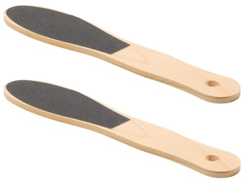 Holz Fußraspel 2 Stück Khaki mit Spezieller Form für Fußpflege | Leicht zu Reinigen, Formstabil, für Heim und Profieinsatz, für Frauen und Erwachsene
