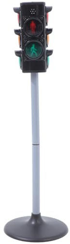 Toyvian Feu de Signalisation Garçon Fille Simulation Lumineuse Réglable Jeu Éducatif Sécurité Routière Modèle Panneau pour Apprentissage et Jeu Précis