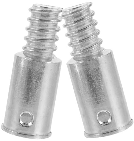 Abaodam 2PCS Metal American Threaded Connector for Broom Pole Handle, Thread Tip Replacement for Telescopic and Wood Poles, Household Cleaning Tool Adapter for Push Broom