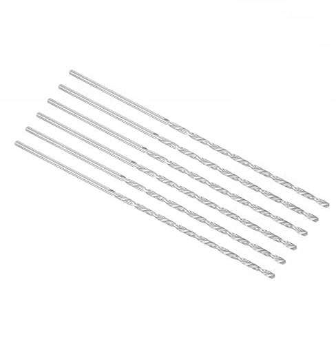 ROWORKX 6Pcs 3mm x 160mm Extra Long HSS Twist Drill Bits - Straight Shank Spiral Drill Bits for Wood, Metal, Aluminium, Plastic
