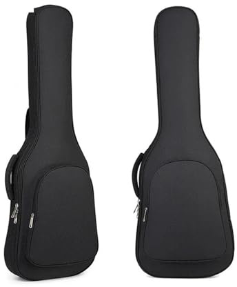 GIJMZY Gitarrväska tjock väggig gitarrväska, 15 mm bomullstoppning, ripstop-bas-ryggsäck, axelväska, bärväska, design med nackkudde, Gitarrväska 1 del, En Storlek, En stil