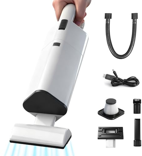 Hocamel Handstaubsauger Akku, 20000Pa Auto Staubsauger Kabellos mit 4000mAhr Mini Kleiner Wiederaufladbarer Handstaubsauger für Küche,Tierhaare, Büro, Haus