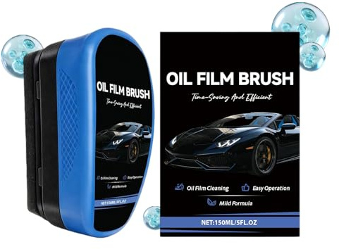 Cepillo de Limpieza de Película de – Tablero de Emulsión de 150ml | Limpiador de Cristales Portátil | Tratamiento de Ventanas para Eliminar Manchas