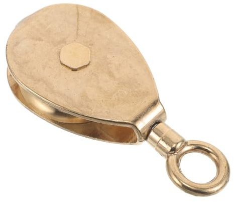 Luxshiny Marine Grade Brass Sailing Pulley for Boat and Flagpole with Heavy Duty Durability and Smooth Rope Glide, for Flagpole Pulley Kits and Marine Settings