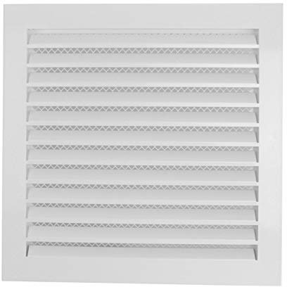 Vonlis - Rejilla de ventilación metálica (300 x 300 mm), color blanco