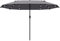 Outsunny 4.4m Double-Sided Sun Umbrella Garden Parasol Patio Sun Shade Outdoor with LED Solar Light, NO BASE INCLUDED, Dark Grey