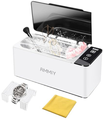 Ultrasonic Cleaner, 500ML Ultrasonic Jewellery Cleaner Machine, 46000HZ Ultrasonic Retainer Cleaner with 4 Modes Digital Timer, Professional Sonic Cleaner Machine for Jewelry Denture Glass