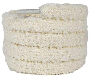 WANYI Fluffy snörning, 2 par, 1 cm breda skosnören plyschskor, 100 cm fluffiga reservsnören för sneakers, sneakers, skor, Beige färg, 90