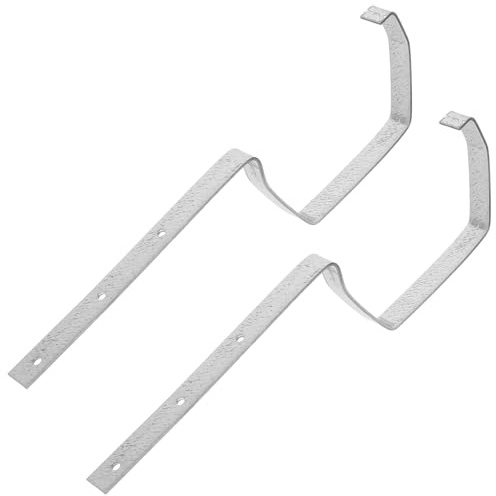 Generico 2 Pezzi Staffa Per Grondaia in Ferro Staffa Per Grondaia Resistente Supporto Per Grondaia Rack Parti Per Grondaia Fissatore Per Grondaie Per Grondaie Di Casa Sul Tetto Argento