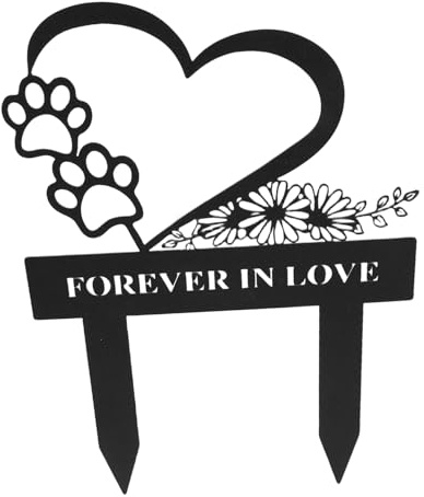 Toddmomy Plaque Commémorative pour Chien Piquet Funéraire Métal pour Animaux De Compagnie Stèle Commémorative pour Jardin Extérieur