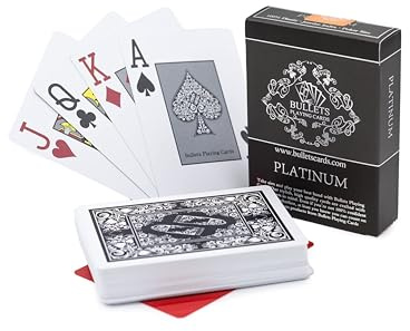 Bullets Playing Cards, Platinum con Due Angoli, Giochi di Carte Deluxe con Indice Jumbo, Carte da Gioco Professionali Premium per Texas Holdem Poker