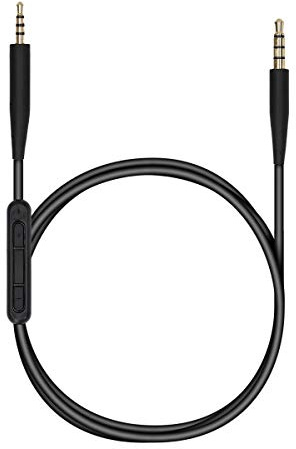 kwmobile Kopfhörerkabel für Bose QuietComfort 35 - Ersatz Kabel 140 cm Mikrofon Lautstärkeregler - 3.5mm Klinke