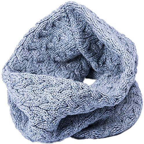 Irischer Schal mit Zopfmuster für Damen, superweiche Merinowolle, hergestellt in Irland, Einheitsgröße, Ocean Grey