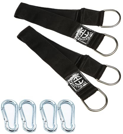 Fitness Health Fitness-Gurt, Trainingsband, Verlängerung für Suspensionstraining, Battle Rope Pole/Wall Anchor Attachment – Übung für den Innen- und Außenbereich, 2 Stück