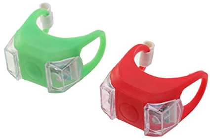 Toddmomy 2 Pièces Lampe De Vélo Étanche Silicone Éclairage Vélo Puissant Lampe à Piles pour Sécurité Cycliste