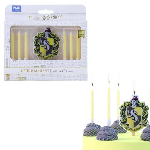 PME Harry Potter Geburtstag Kerzen 7er-set, Hufflepuff