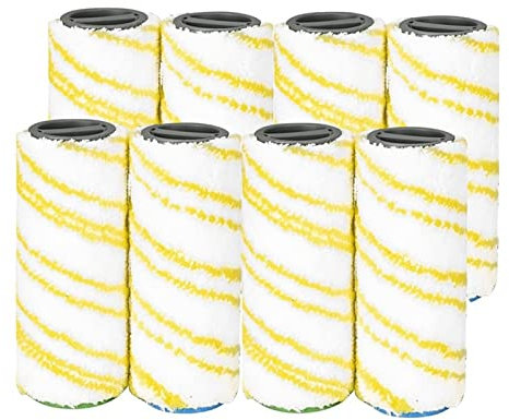 Viskee Accessori di Ricambio for spazzole a Rullo da 8 Pezzi. Compatibile con Il lavapavimenti Elettrico Karcher FC5 FC7 FC3 FC3D