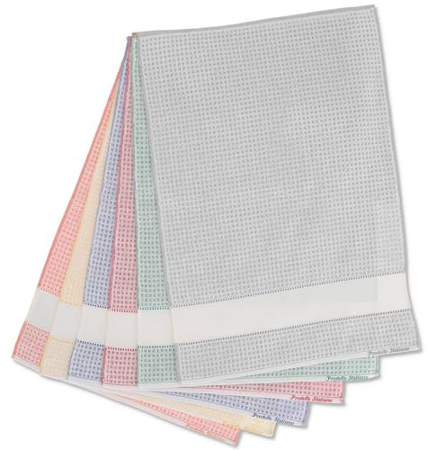 Casatessile Set 6 Strofinacci Greta con Balza Aida - Colori