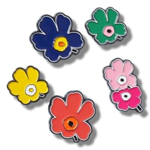 Crocs Marimekko5 Lot de 5 breloques pour chaussures, multicolore, taille unique, multicolore, Taille unique