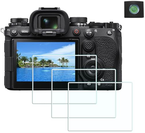 HUIPUXIANG A1II - Pellicola protettiva per display per fotocamera Sony A1 II (per accessori), 0,3 mm ad alta definizione, durezza 9H, in vetro ottico LCD di alta qualità [3 + 1 pezzo]