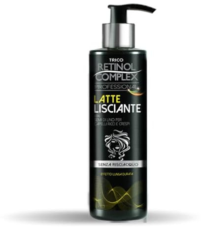 Trico Retinol Complex Latte Lisciante Professionale Anticrespo, Crema per Capelli, 200 ml