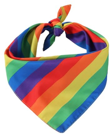 Toddmomy Regenbogenmuster Haustier Bandana Hund Waschbares Dreieckstuch Dekoratives Halstuch Für Fotoshootings Party Und Verschiedene Feste 27X14 Zoll